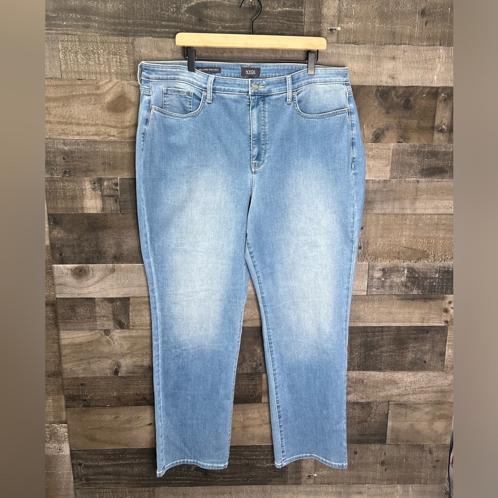 NYDJ Relaxed Straight Jeans in Clean Brookes - Picture 2 of 10